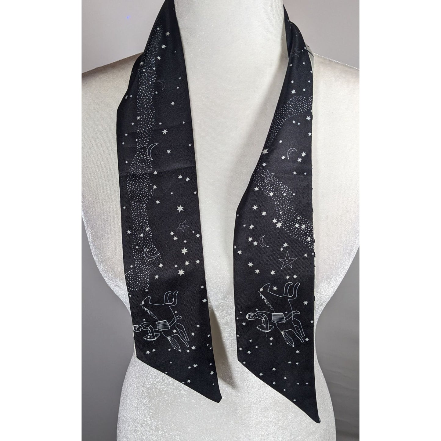 Sagittarius Zodiac Constellation Black And White Reversible Scarf