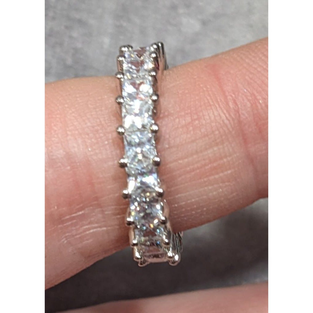 Glamorous Bridal Cubic Zirconia Eternity Band