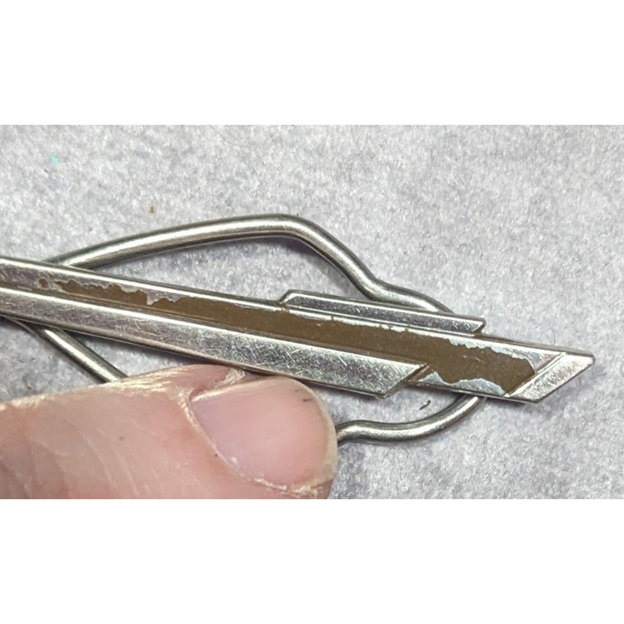 Vintage MidCentury Silver Tone Tie Clip