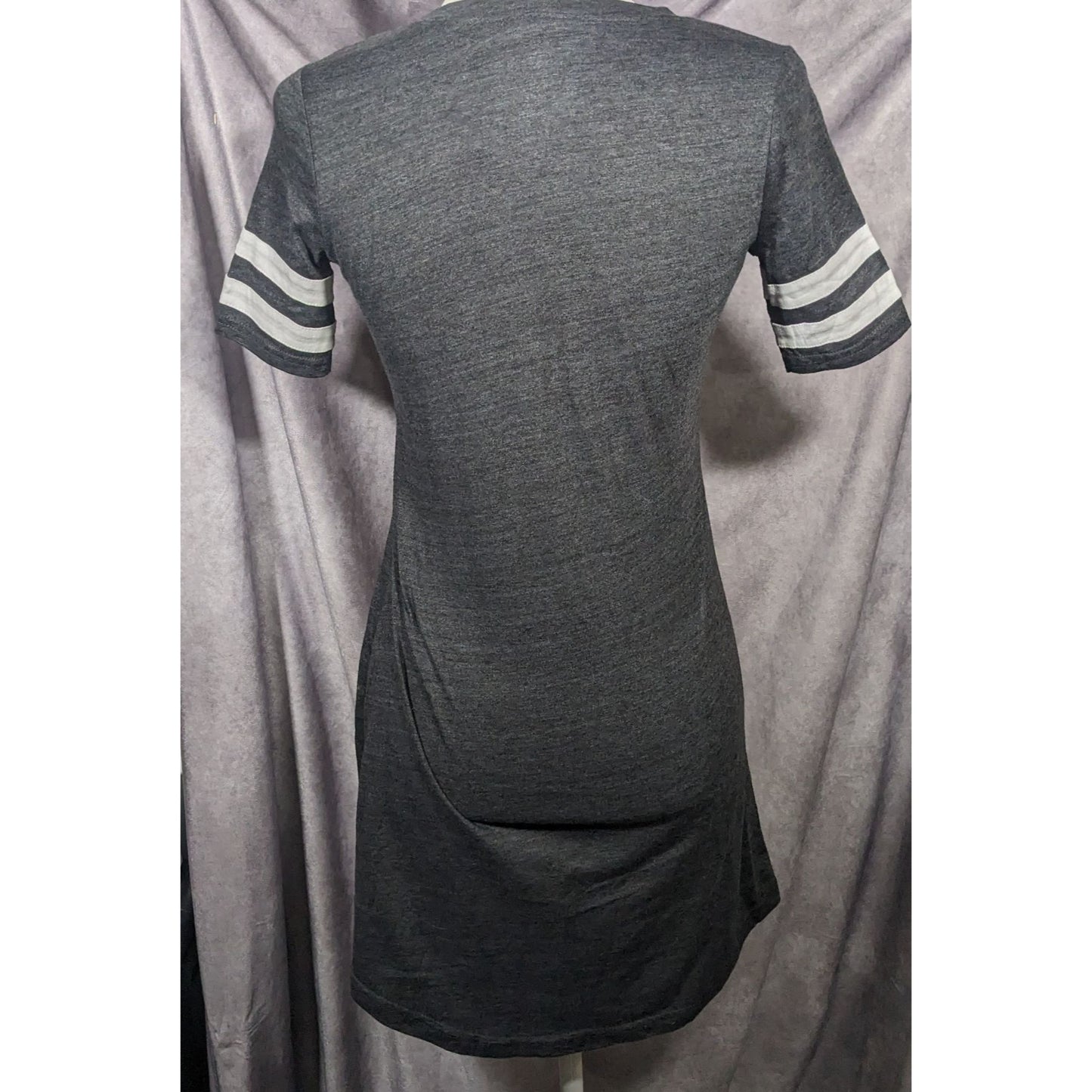 Charcoal Clemson Tigers All-Star Lace-Up Tri-Blend Tee Dress Size XS