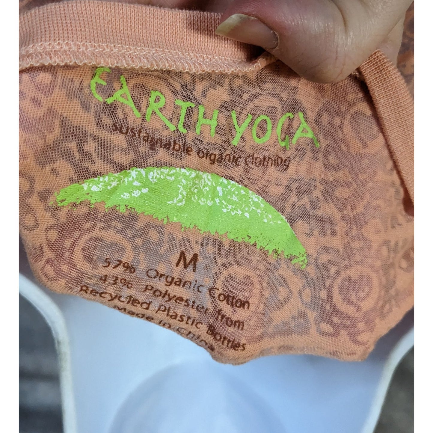 Earth Yoga Sustainable Organic Peach Sheer Top