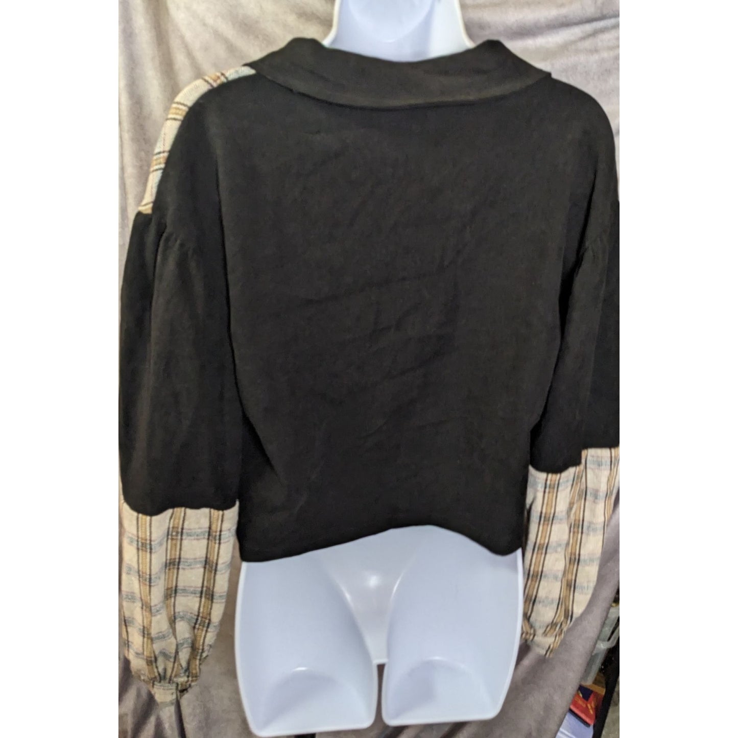 Shein Oversized 90s Style Corduroy Plaid Cropped Jacket