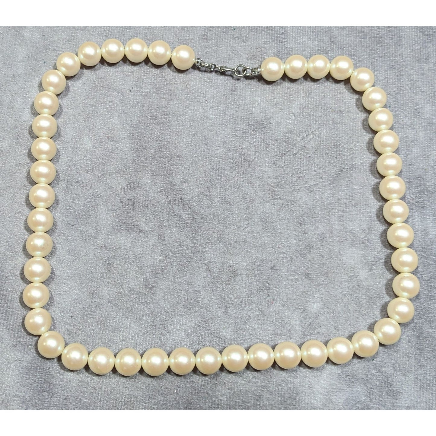 Vintage Monet Faux Pearl Cream Beaded Necklace