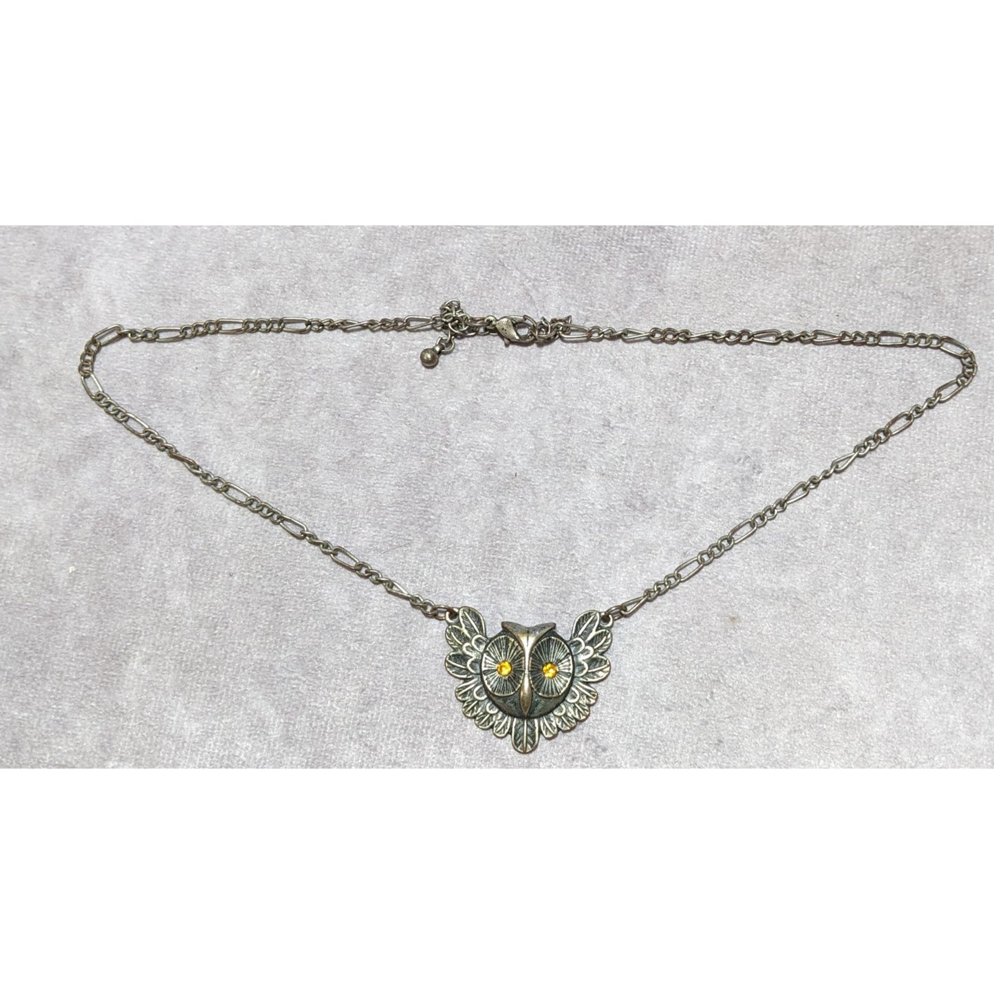 Steampunk Golden Eye Owl Necklace