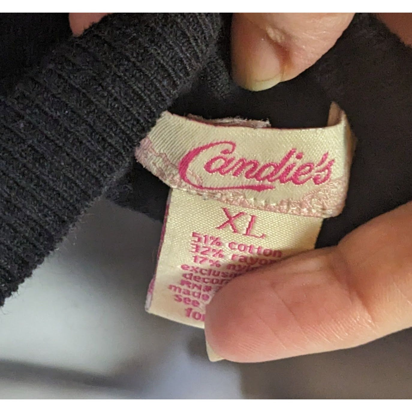 Candie's Bow Front V Neck Blouse