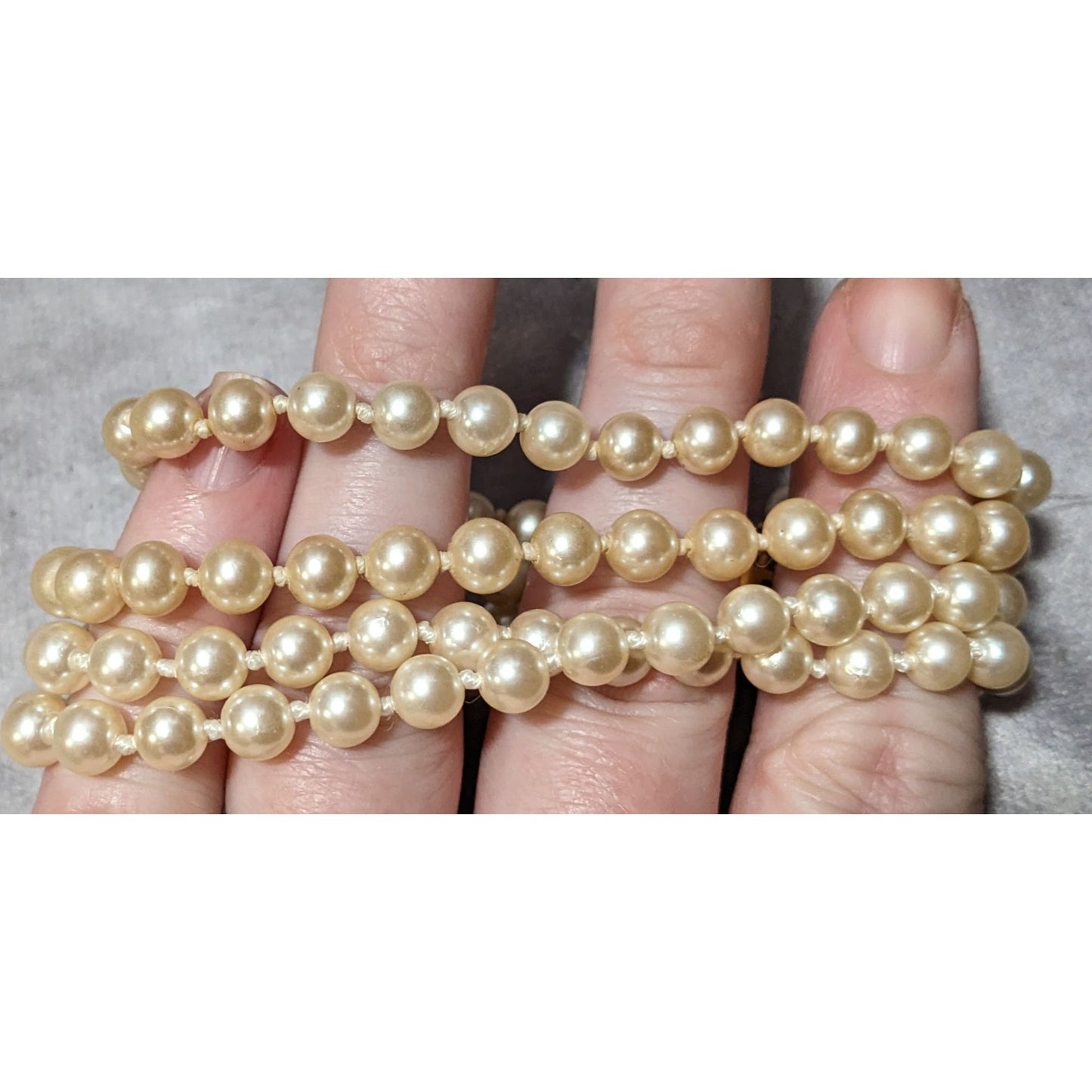 Vintage Faux Pearl Multistrand Faux Pearl Bracelet