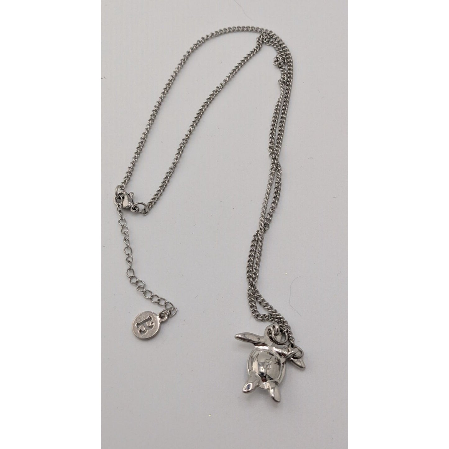 Beachy Mermaidcore Turtle Pendant Necklace With Blue Gemstone