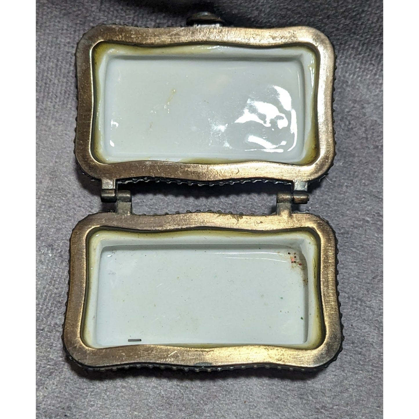 Vintage Ceramic Travel Ephemera Trinket Box