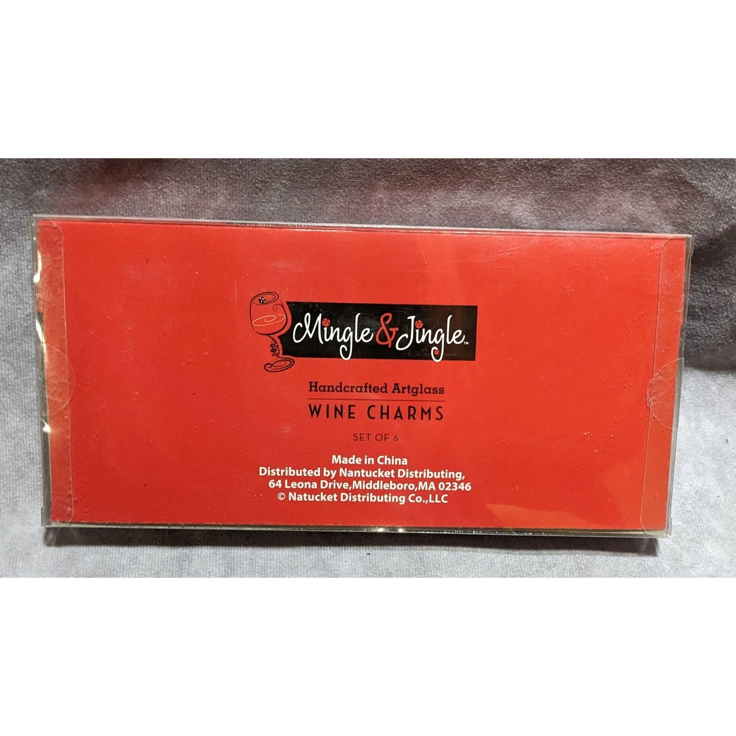 Mingle & Jingle Handcrafted Artglaass Snowflake Wine Charms