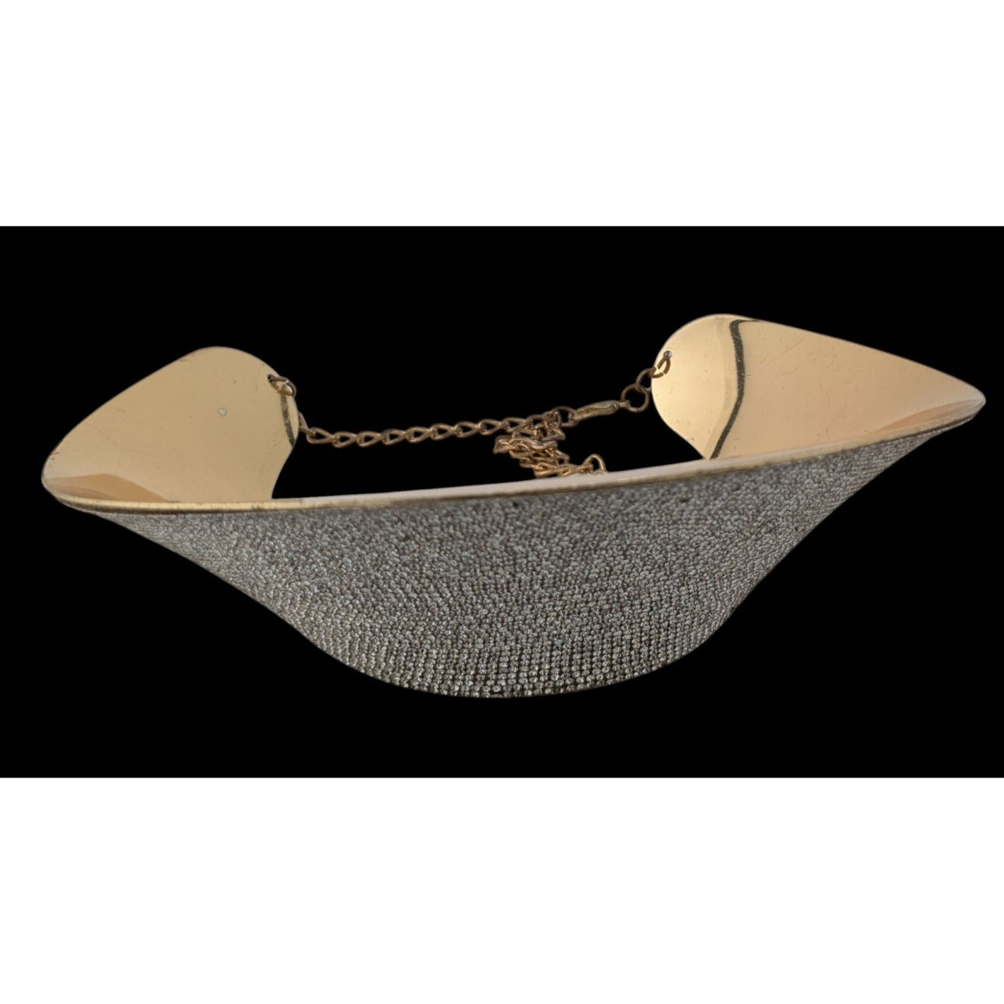 Save The Queen Crystal Statement Collar Bib Necklace With Gold-Tone Finish