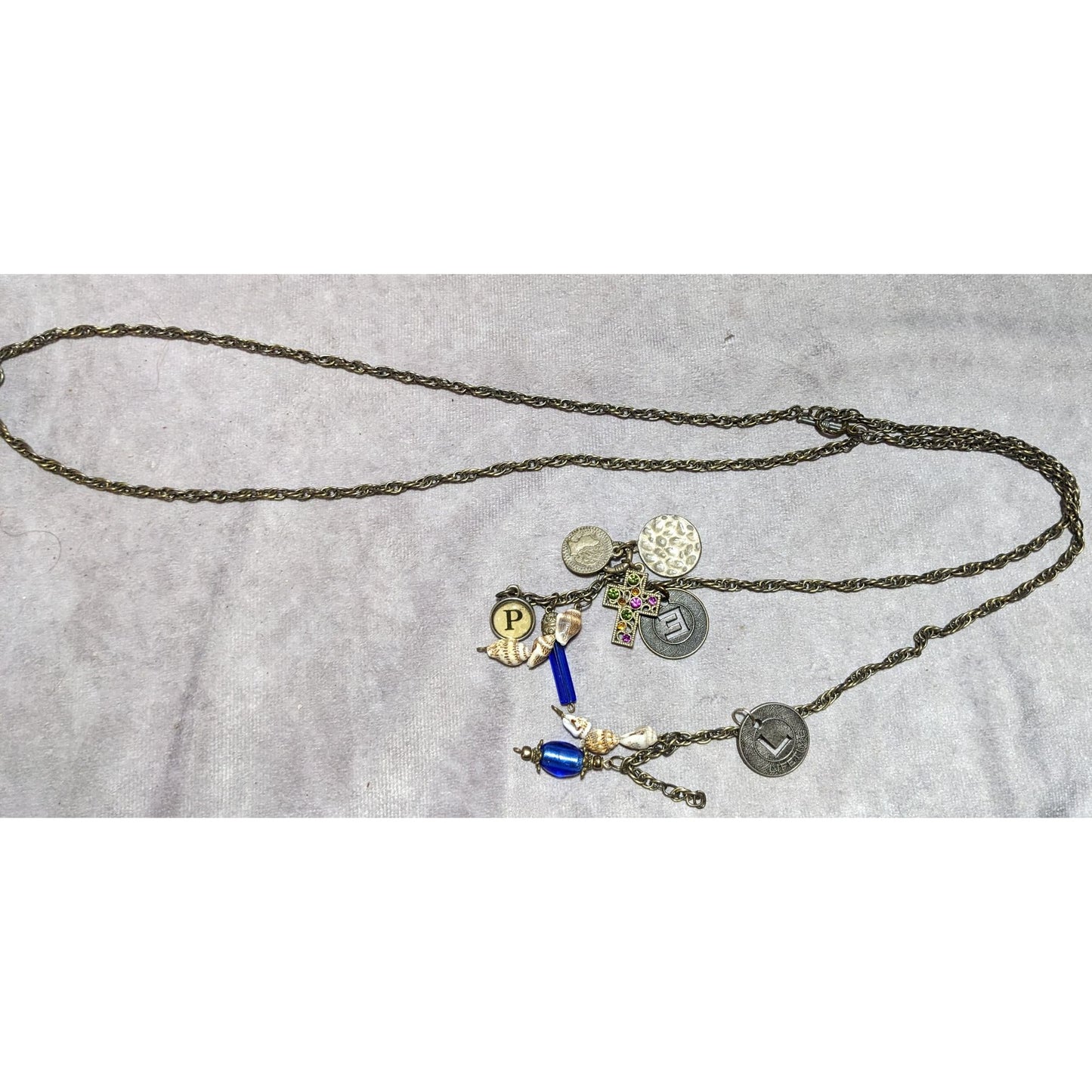 Chain Tassel Charm Necklace