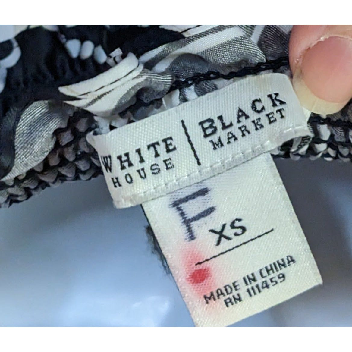 White House Black Market Black And White Floral Blouse