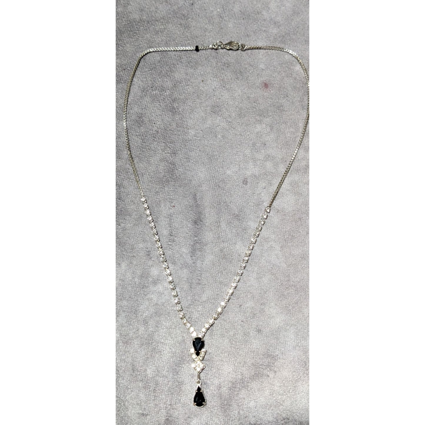 Glam Goth Gemmed Formal Bridal Necklace