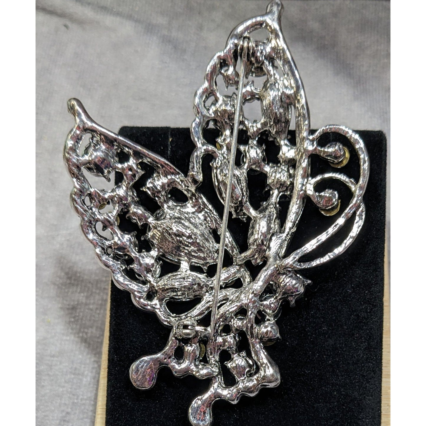Fairycore Glam Large Embellished Butterfly Brooch