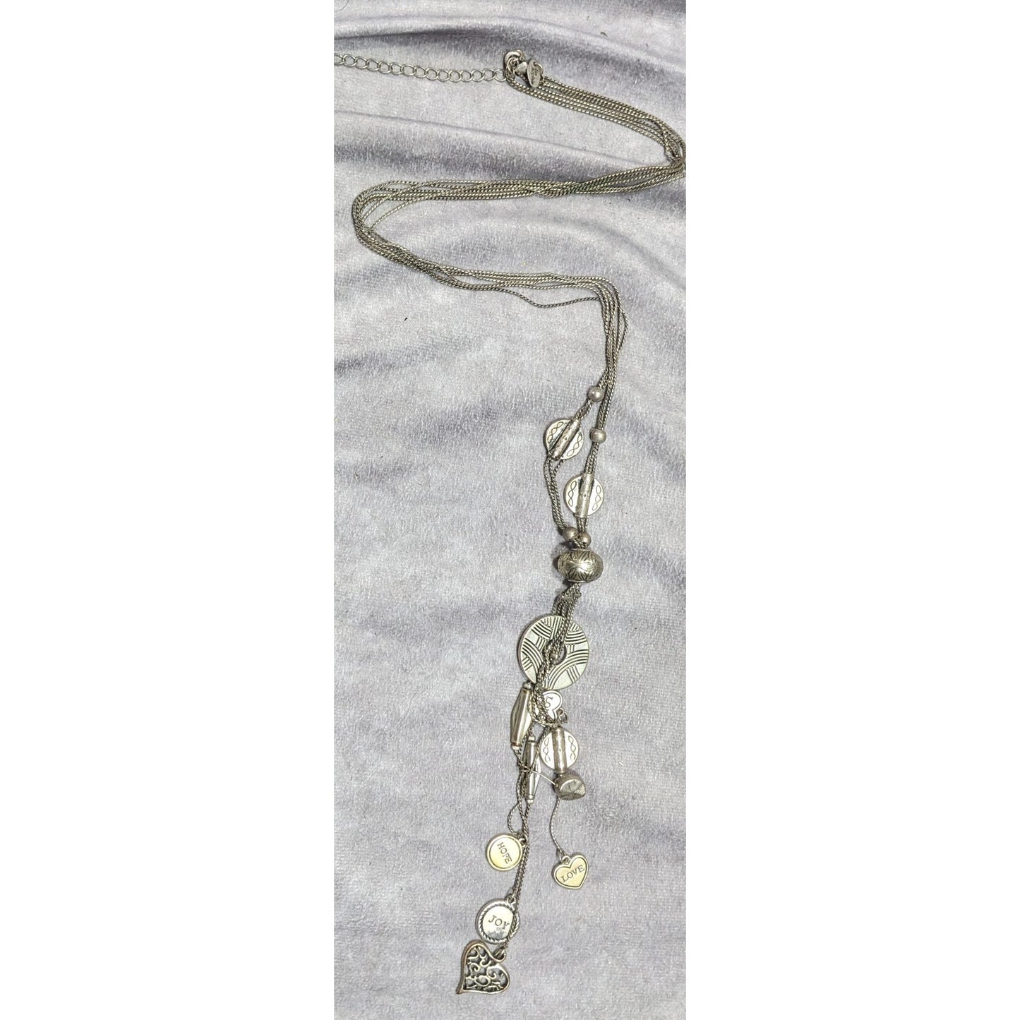 Lia Sophia Menagerie Heart Charm Tassel Necklace