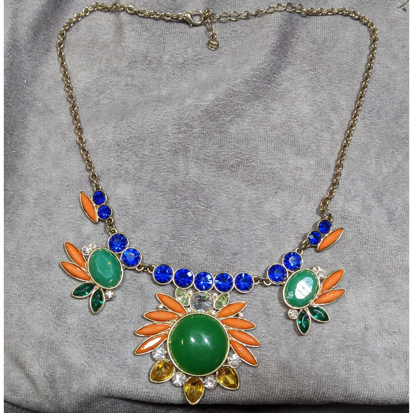Elegant Glam Birds Of Paradise Gemmed Necklace