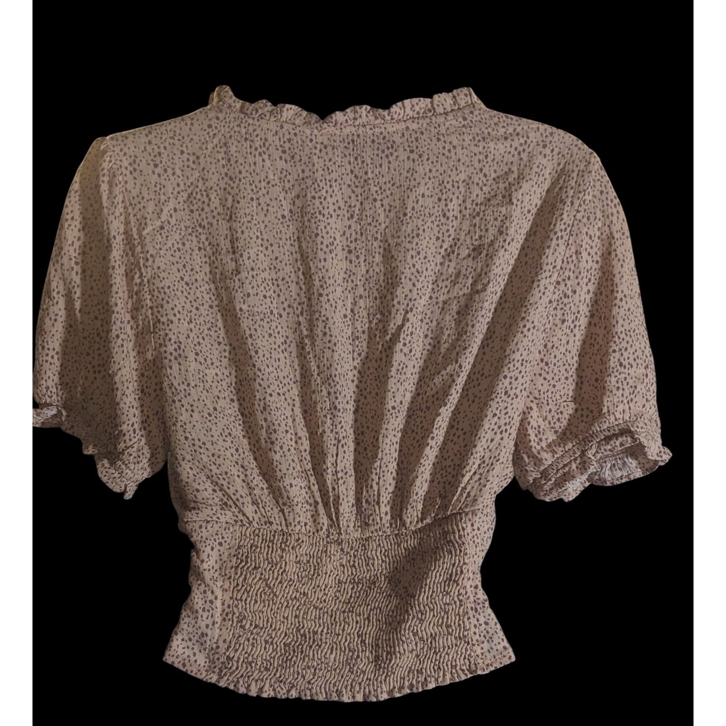 Paper Crane Speckled Top Pink Romantic Springwear Feminine Blouse