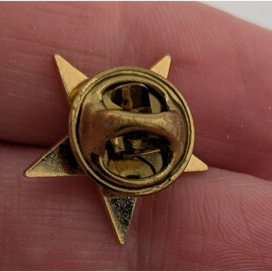 Puerto Rico Souvenir Gold Tone Star Lapel Pin