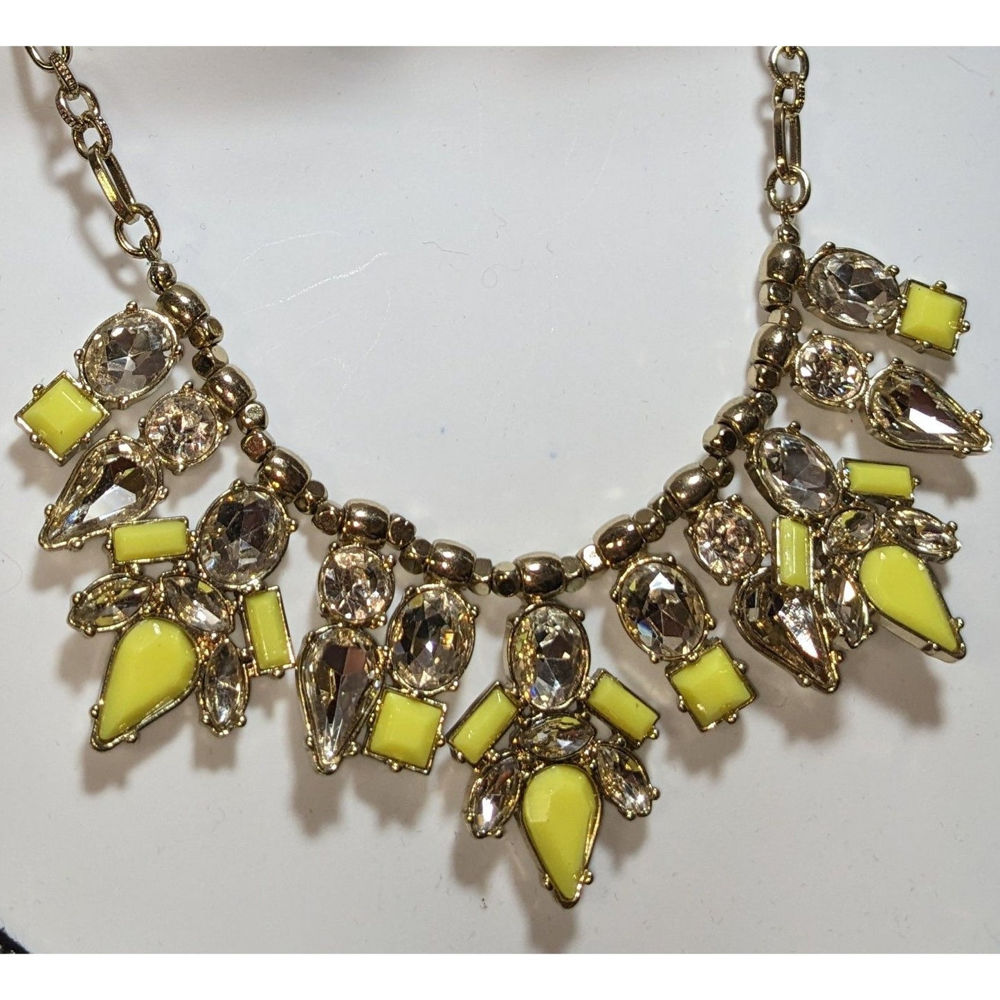 Perry Street Rocksbox Gold-Tone Necklace With Yellow & Clear Crystals