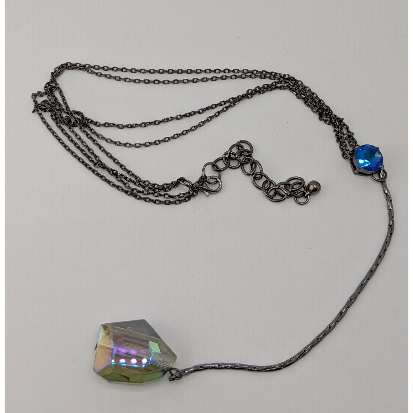Y Drop Crystal Pendant Necklace