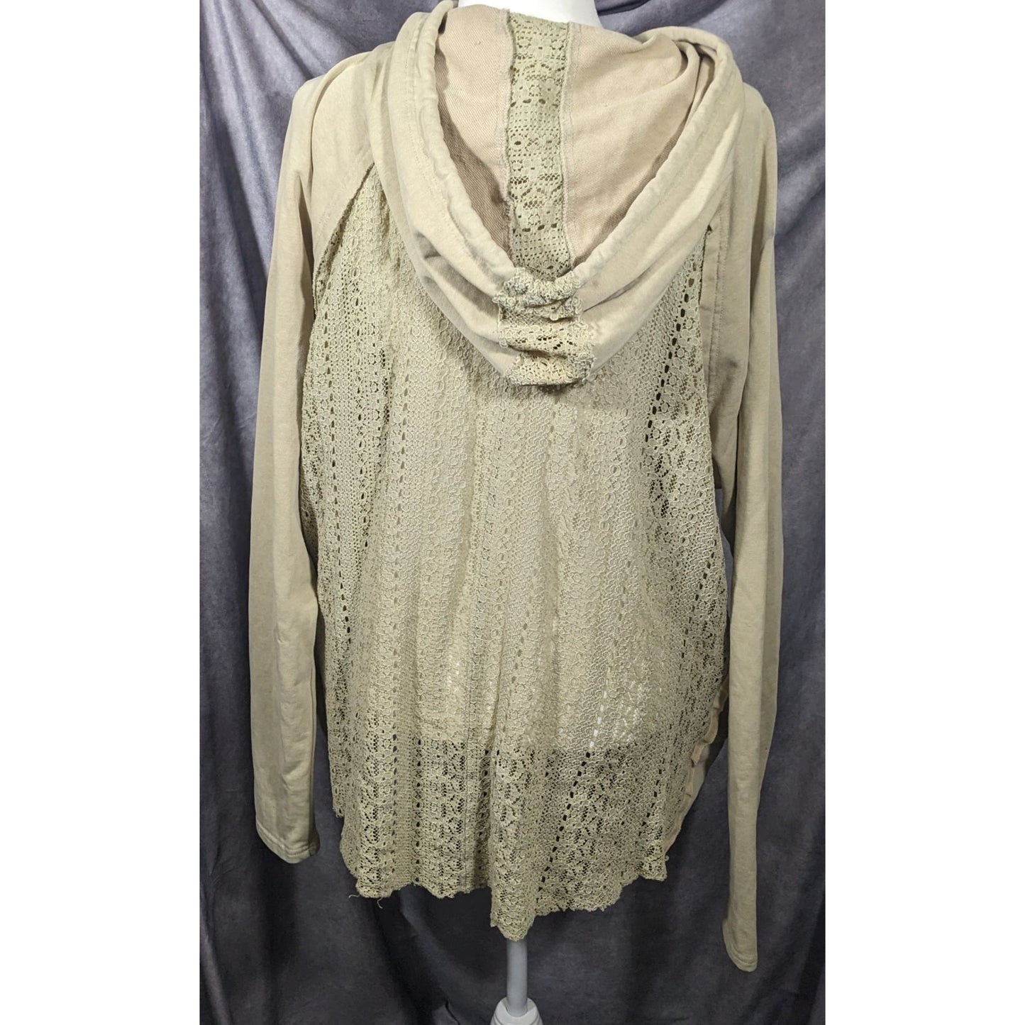 Oli & Hali Safe Lace Comfort Full Zip Hoodie Size Small