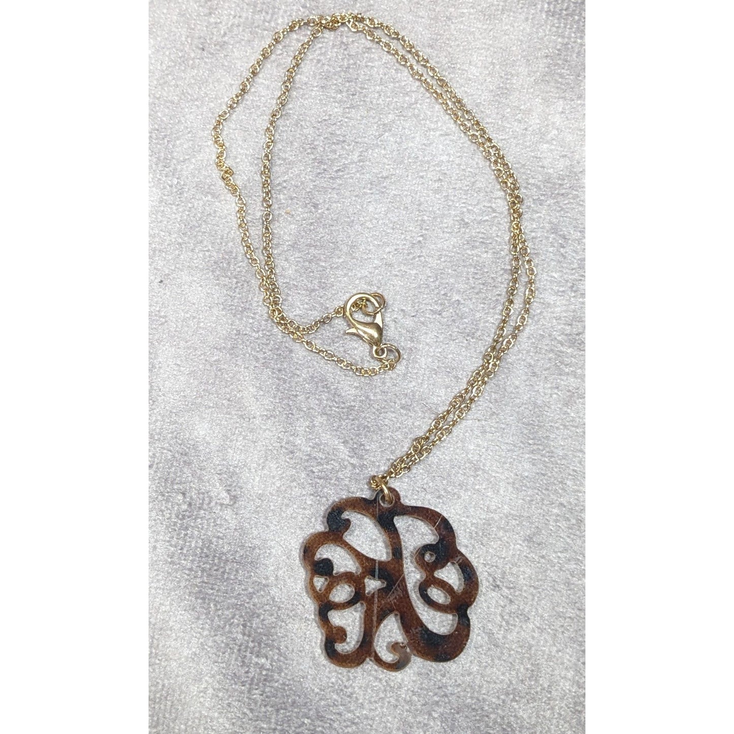 Acrylic Tortoise Abstract Pendant Necklace