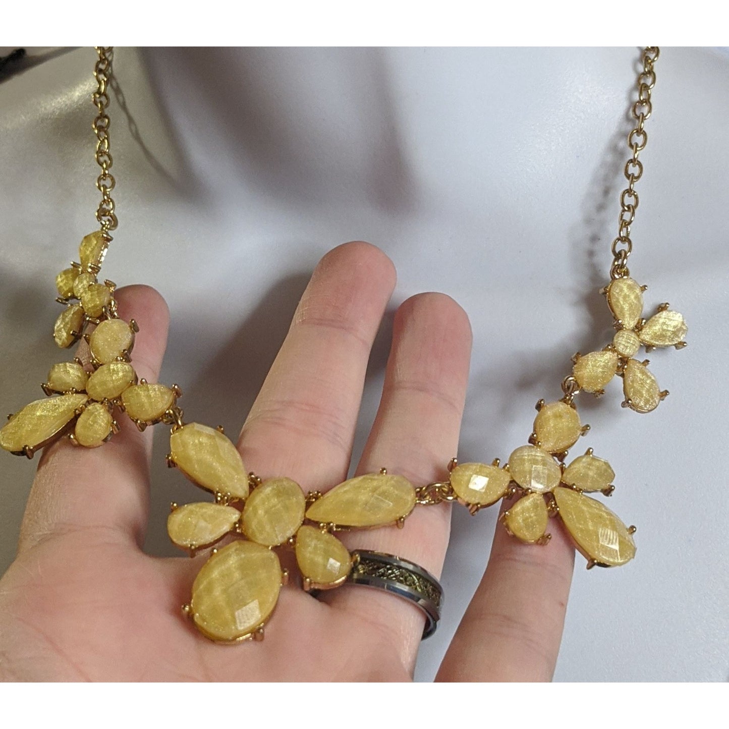 Simply Vera Vera Wang Yellow Gold-Tone Floral Statement Necklace