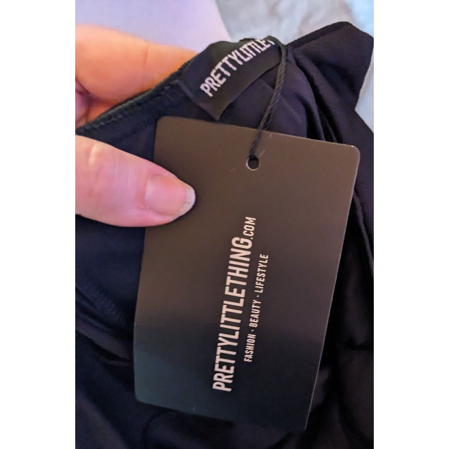 Pretty Little Thing Black Bardot Frill Midi Dress