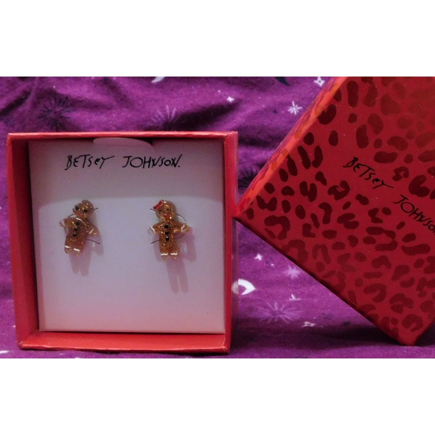 Betsey Johnson Gingerbread People Earrings