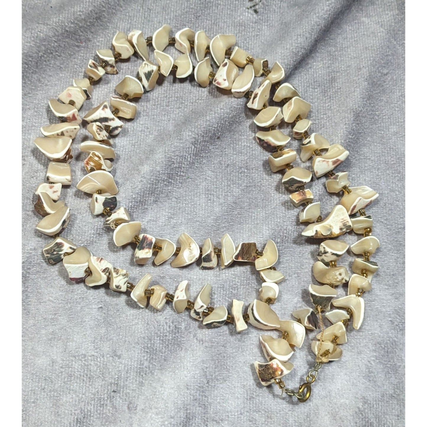 Vintage Tortoise Shell Agate Beaded Necklace