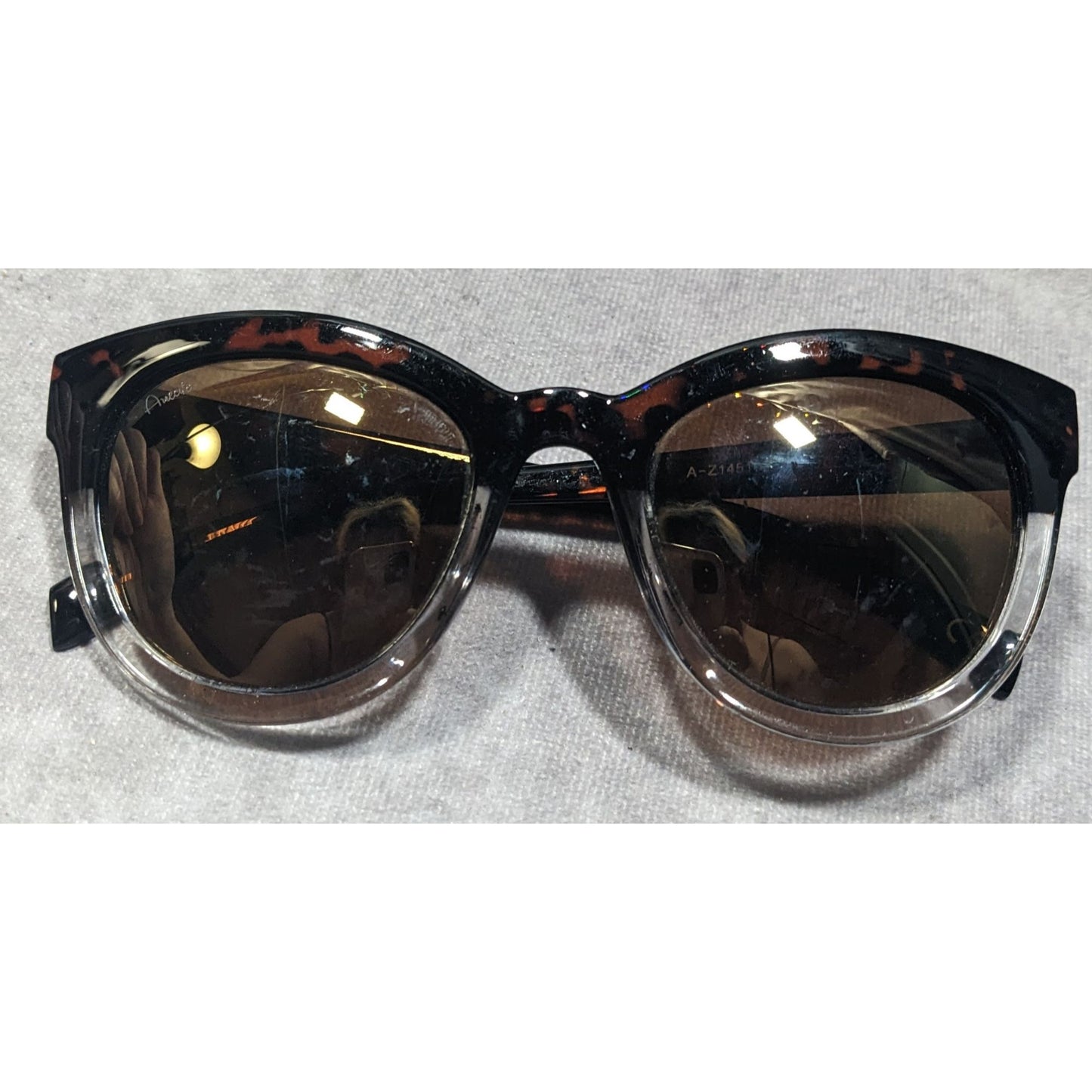 Arrecife Beachwear Tortoise And Clear Two Tone Retro Sunglasses