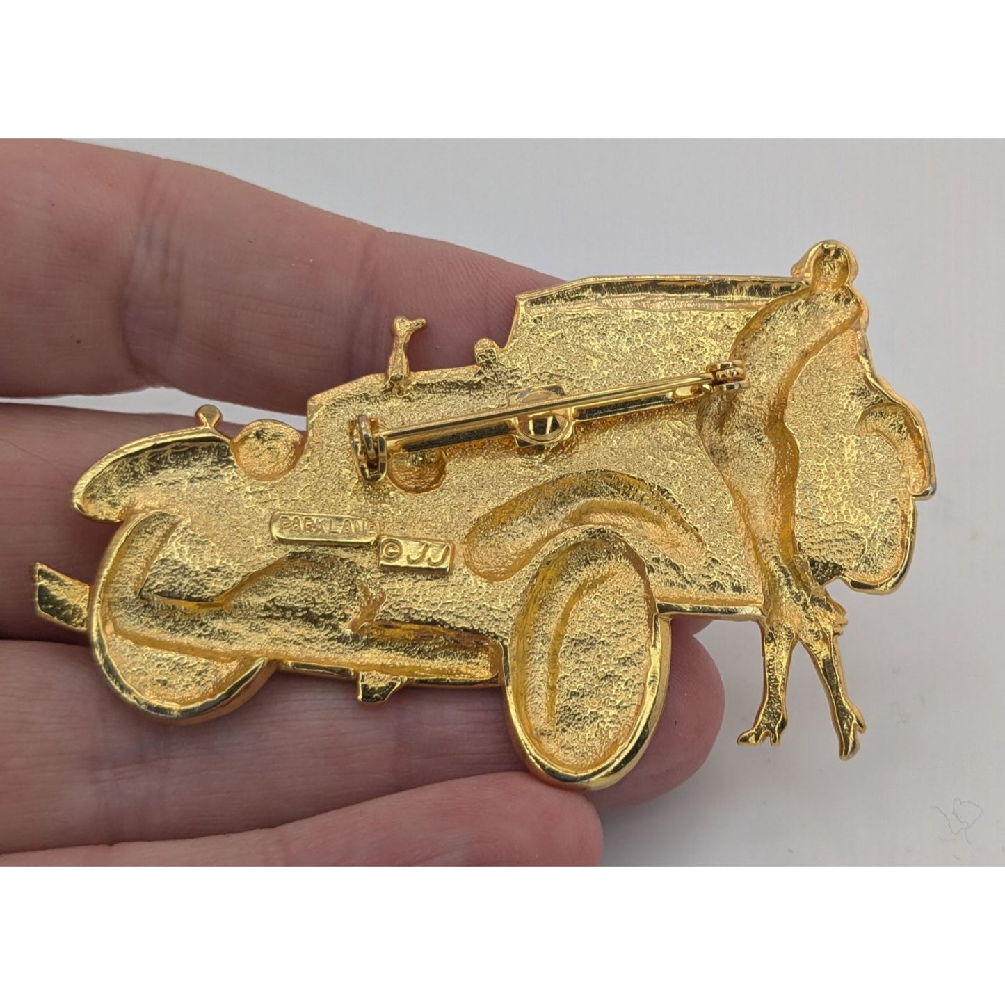 Vintage Parklane Jonette Jewelry Car With Flapper Brooch