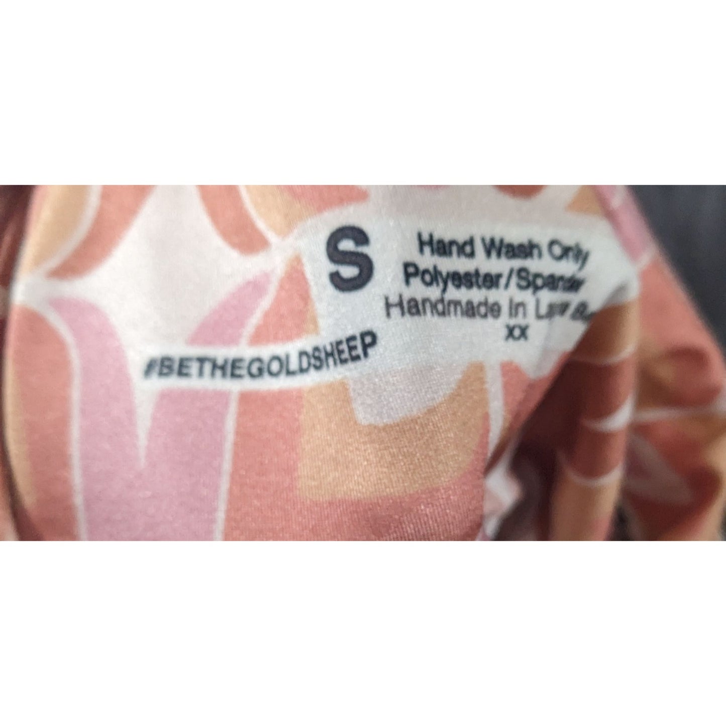 Goldsheep Retro Printed Pink And Orange Leggings