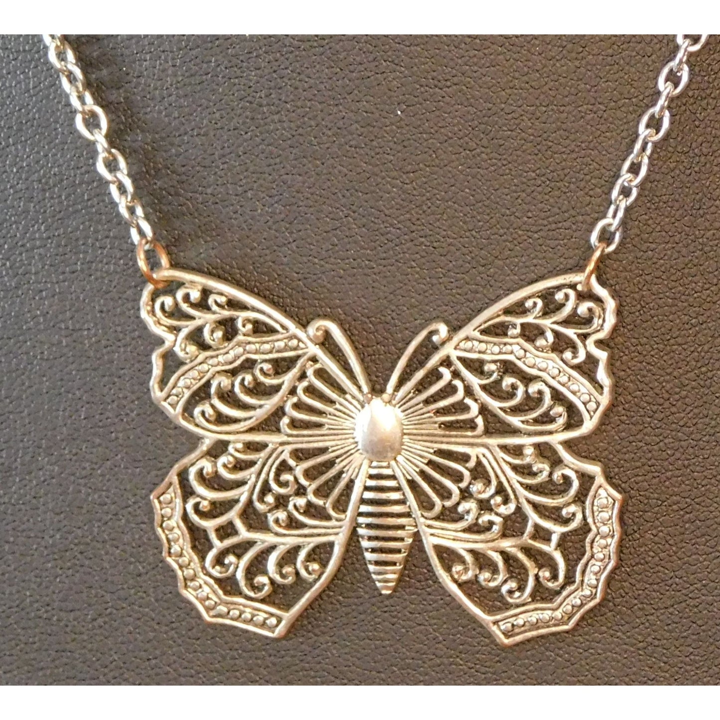 Whimsical Fairycore Filigree Butterfly Necklace