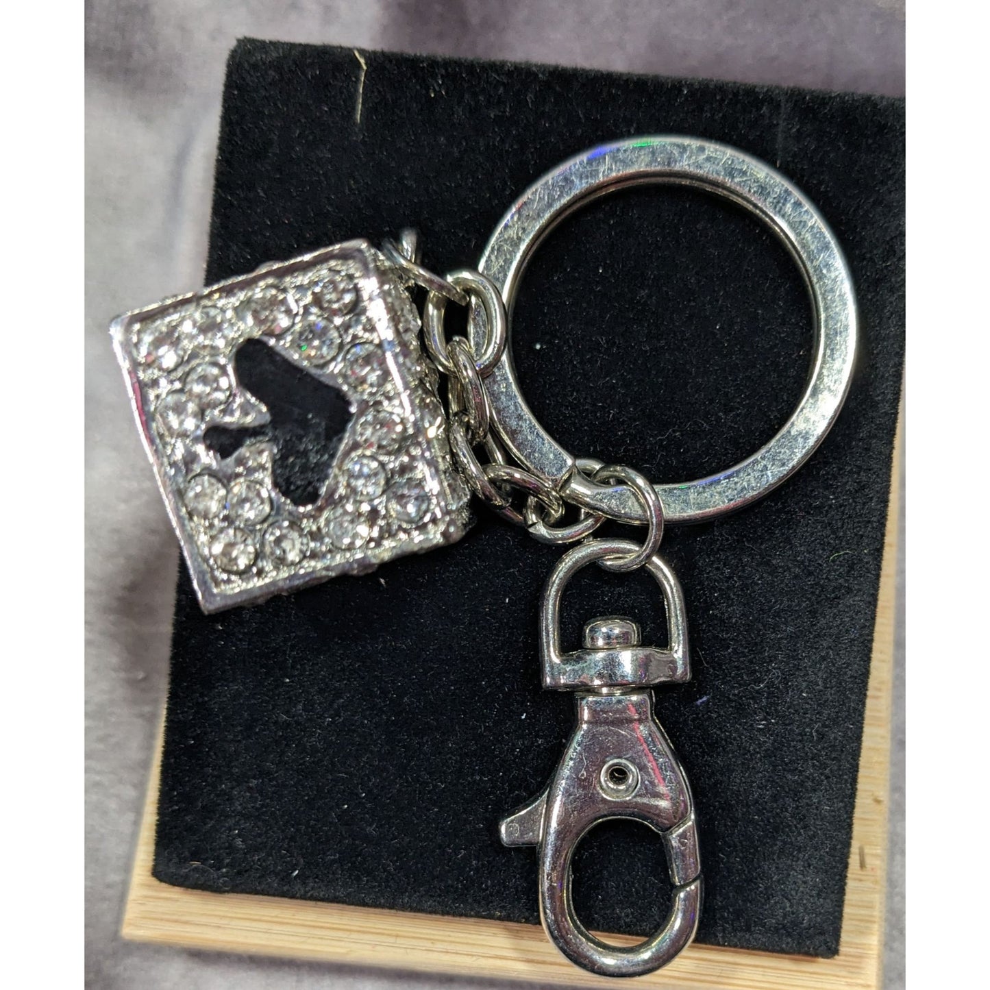 Las Vegas Souvenir Sparkly Rhinestone Dice Keychain