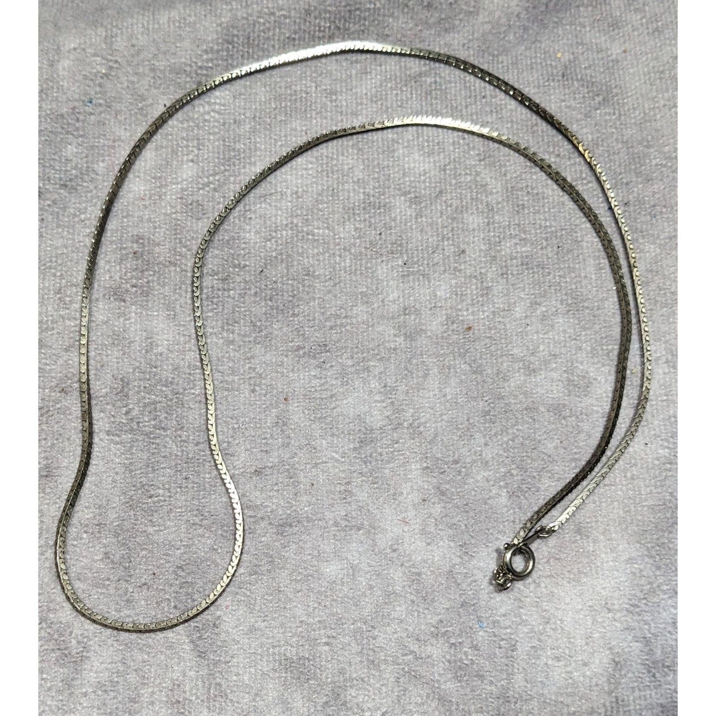 Classic Silver Tone Rectangular Chain Necklace