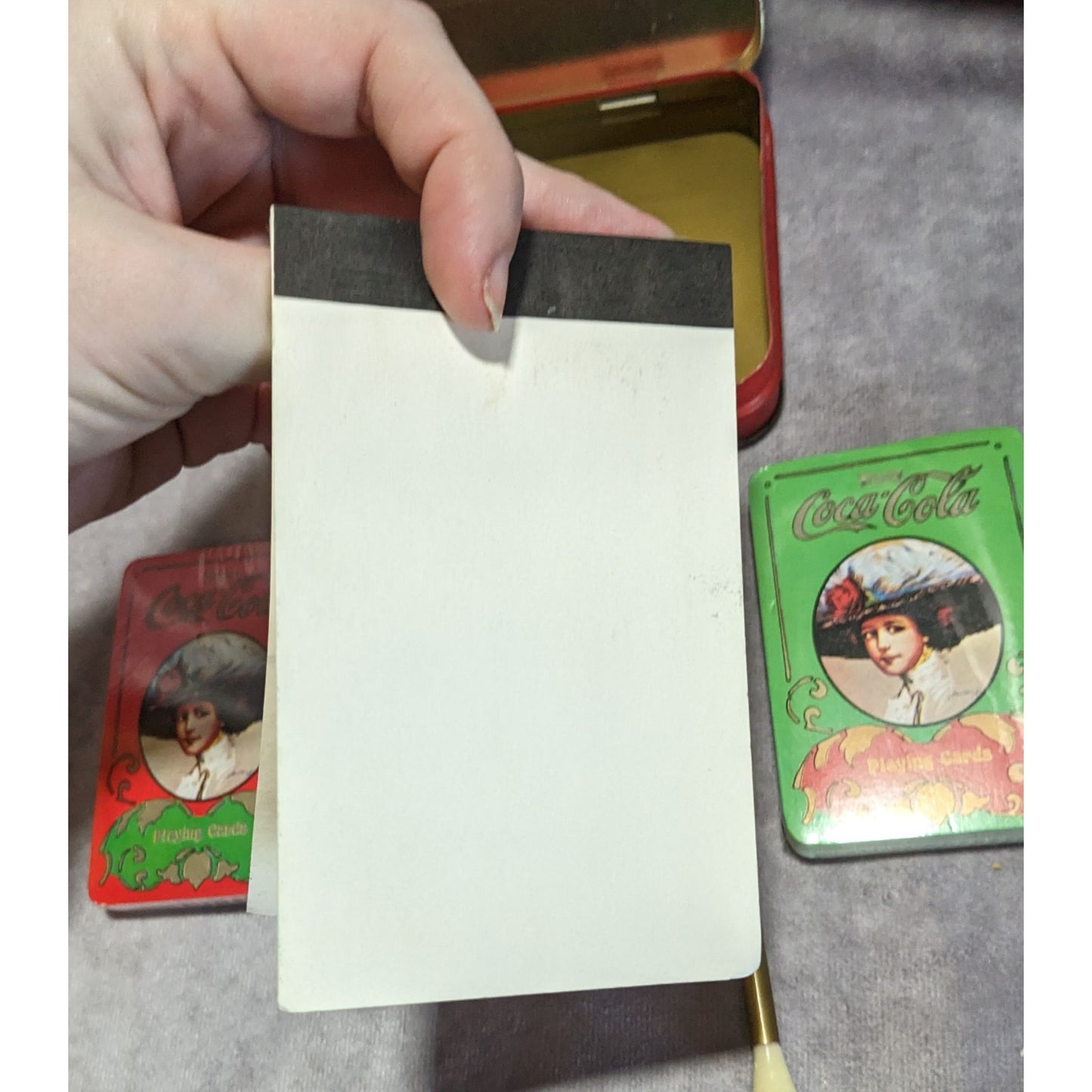 Retro Vintage Coca-Cola Playing Card Set Tin Double Deck Collectible Coke Advertising