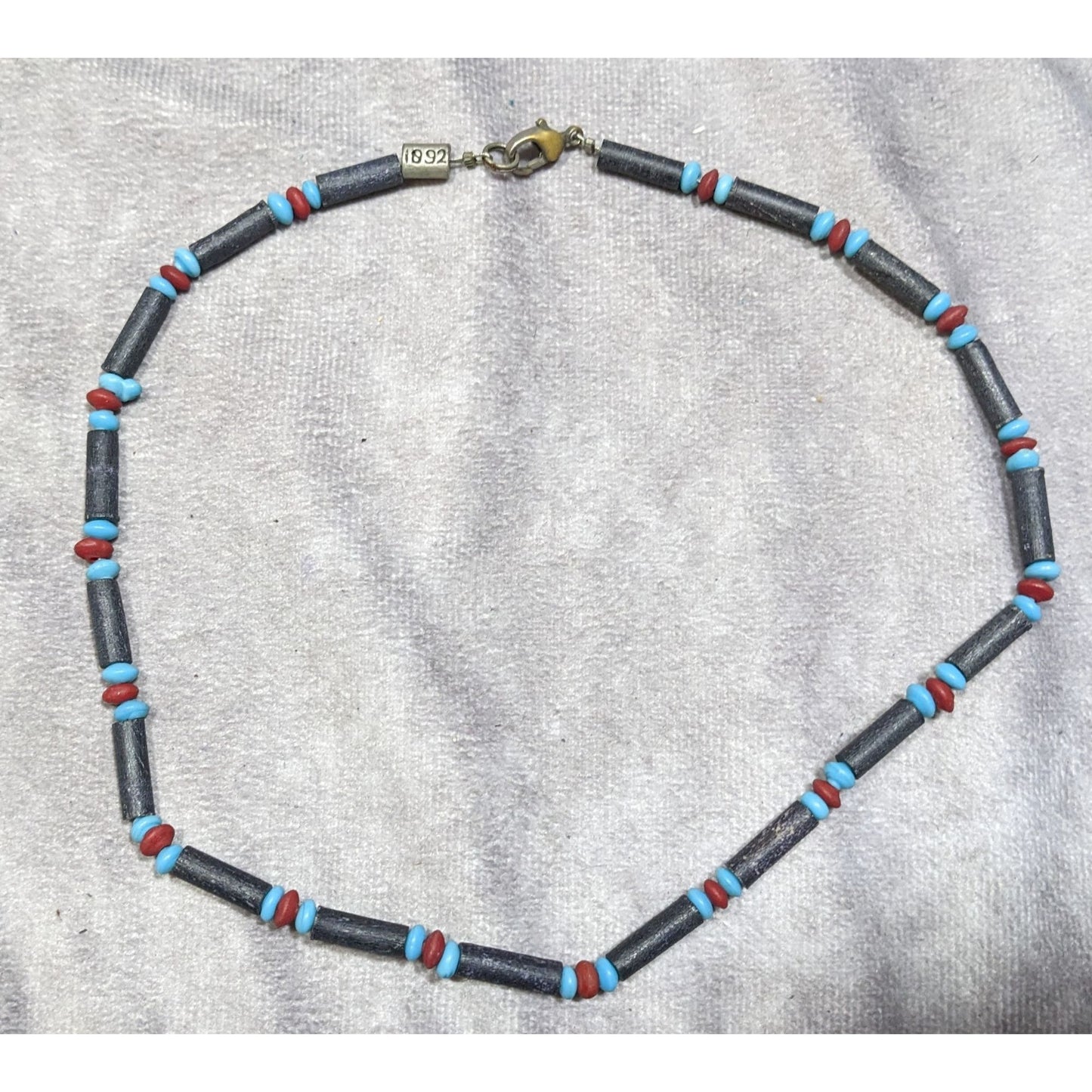 Vintage 90s Abercrombie & Fitch Blue Beaded Necklace