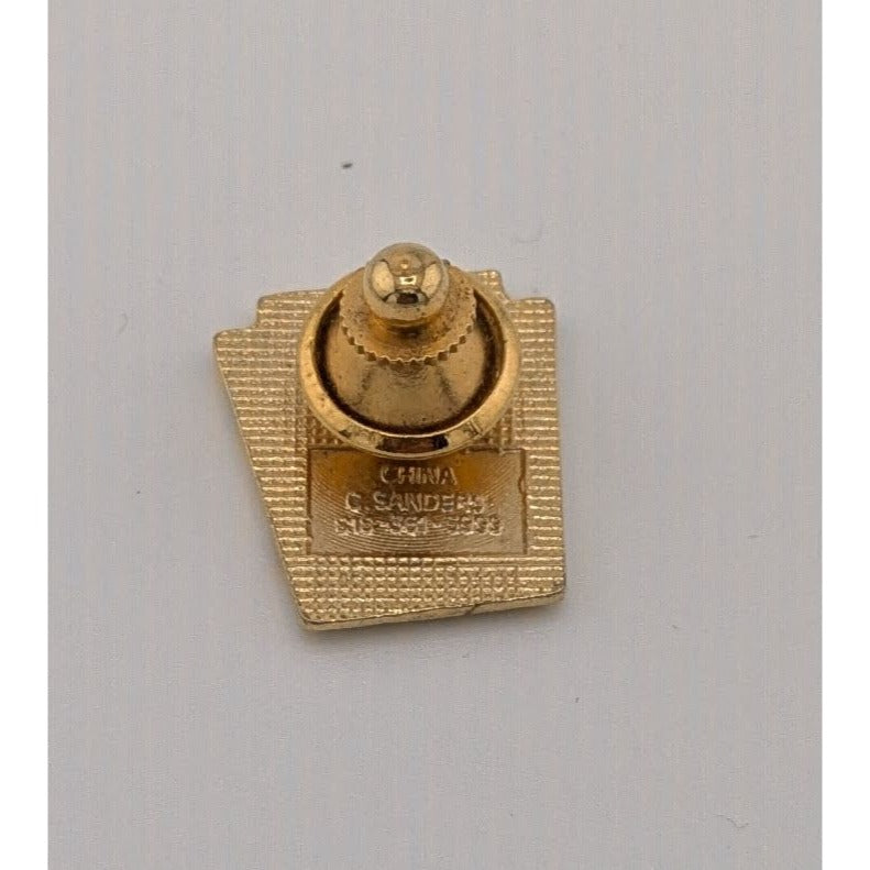 Vintage Little League Baseball Green And Gold Tone Lapel Pin