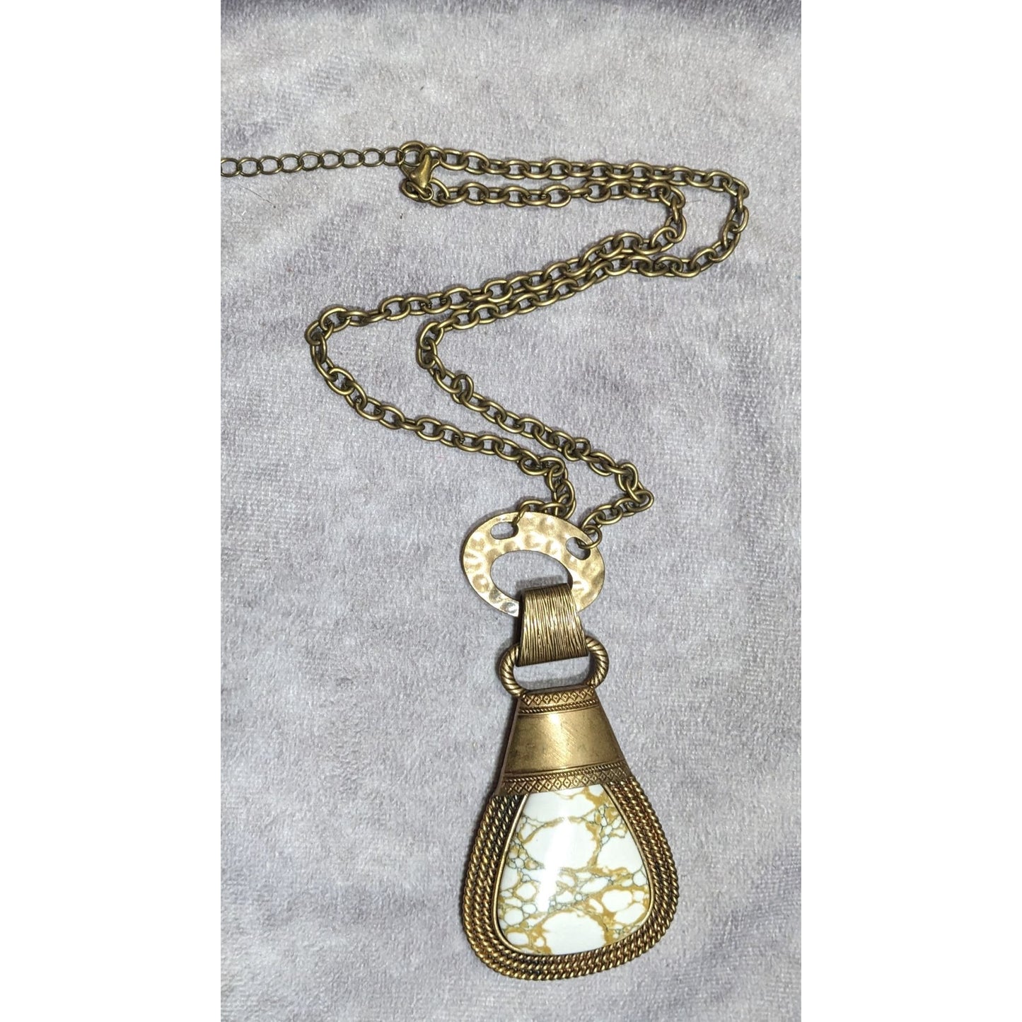 Paparazzi Rodeo Royale Brass And Stone Pendant Necklace
