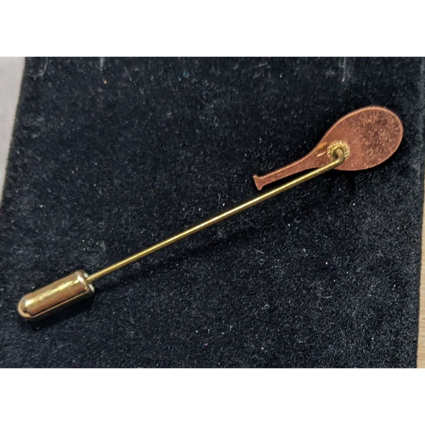 Vintage Copper Tone Tennis Racket Stick Pin