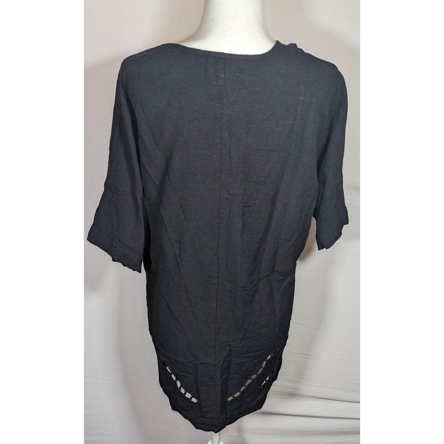 Vix Paula Hermanny Gothic Black Swim Cover With Cutout Accents