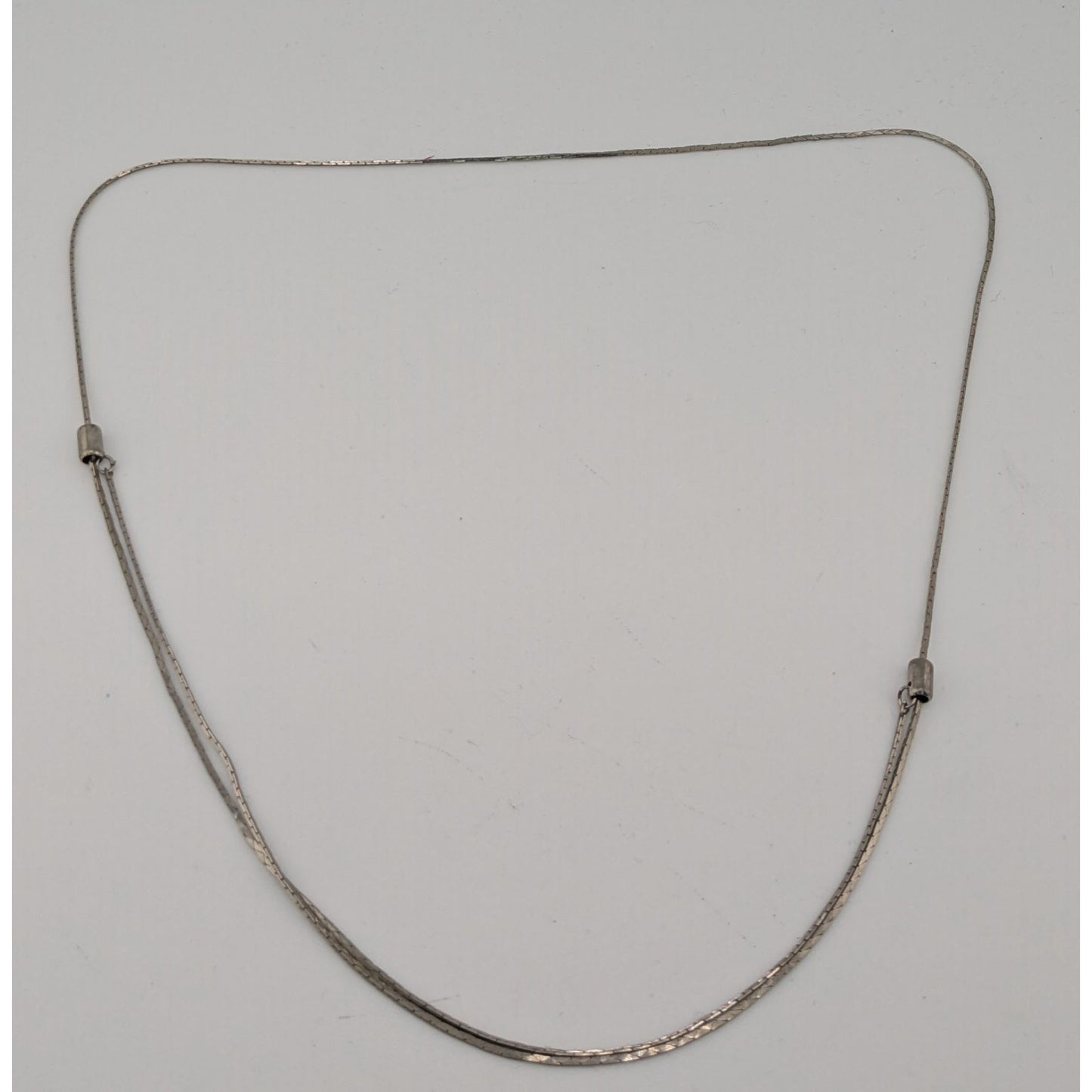Vintage Adjustable 20" Silver-Tone Chain Necklace