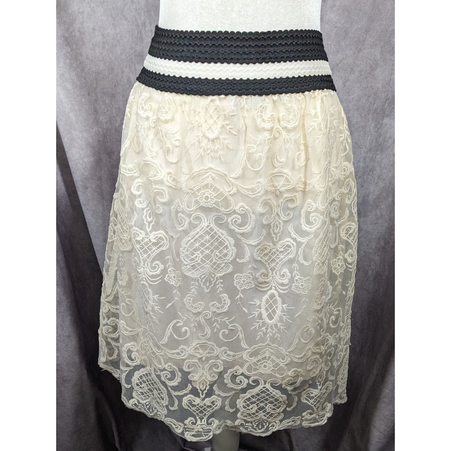 Jealous Tomato Coquette Heart Lace Skirt Size Small