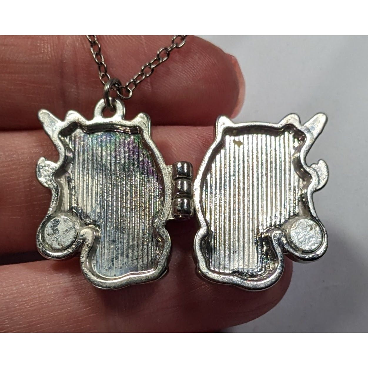 Whimsical Fairycore Pastel Unicorn Magnetic Locket Necklace