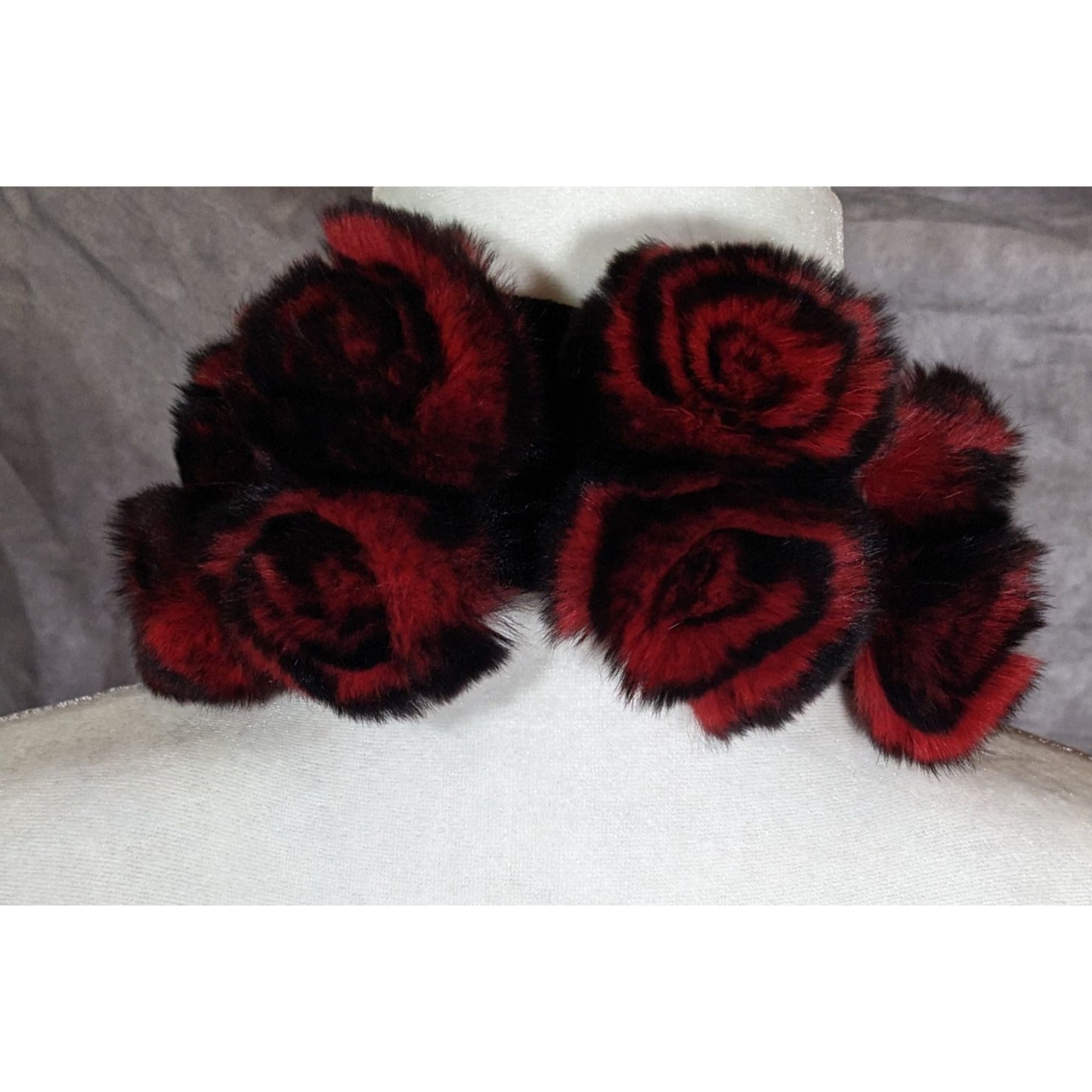 Gothic Vampire Amelia Rex Rabbit Rosettes Floral Scarf