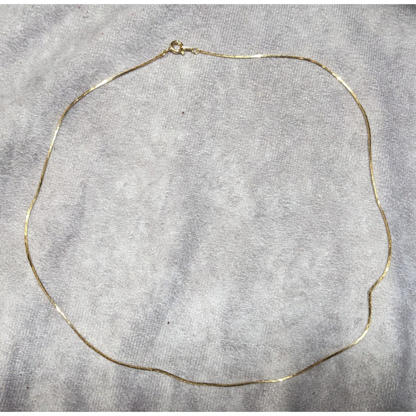 Simple Minimalist Gold Tone Chain Necklace