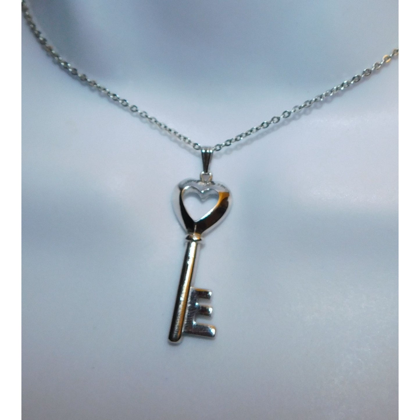 Accents By Hallmark Heart Key Silver tone Necklace