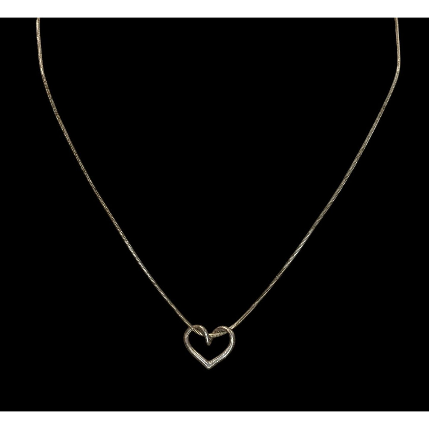 Minimalist Infinity Open Heart Pendant Necklace With Lobster Clasp