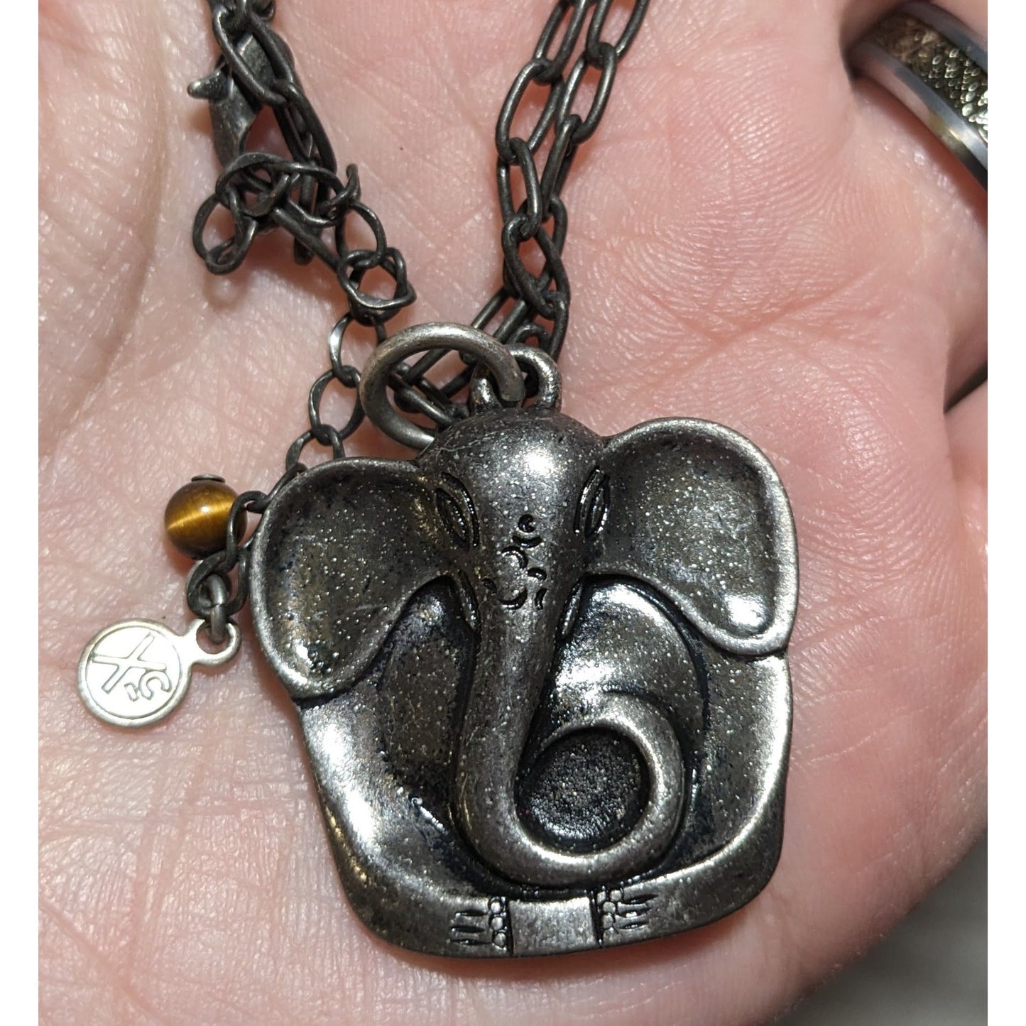 Axcess Liz Claiborne Silver Elephant Necklace